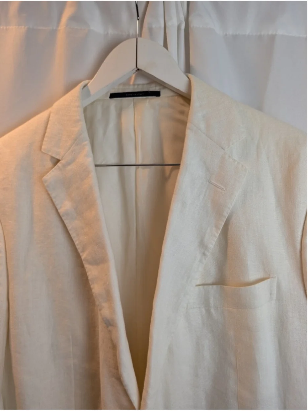 Pal Zileri Off White Linen Blazer - Lightweight Summer Jacket Size 48(58) In EUC